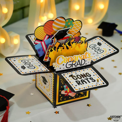 KatchOn, Pop Up Graduation Cards 2026 - Graduation Pop Up Cards 3D for Congrats Grad | Congrats Gad Decorations | Congrats Grad Card Box | Party Favors | 2026 Graduation Decorations, Graduation Gift
