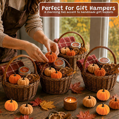 KatchOn, 12Pcs Artificial Pumpkin Decor for Fall, Autumn Decorations
