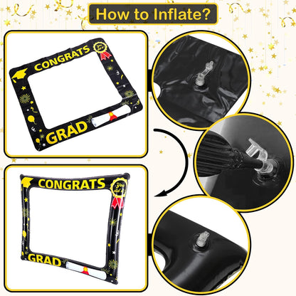 KatchOn, Inflatable Graduation Photo Booth Frame - Huge, 30 Inch | Graduation Photo Booth Props 2026, Graduation Decorations 2026 | Graduation Props for Photoshoot | 2026 Graduation Party Decorations