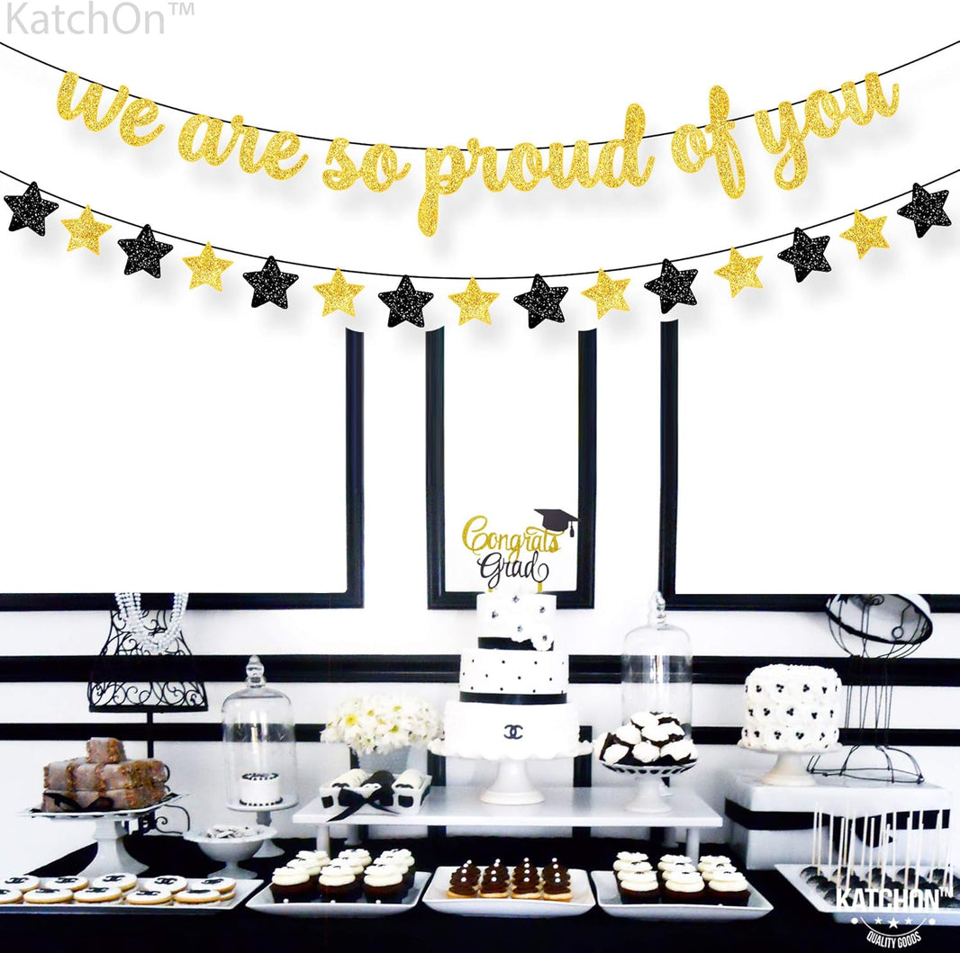 KatchOn, We are So Proud of You Banner - 10 Feet No DIY | Glitter Grad Banners, Graduations Garland, 2026 Graduation Decorations | We are Proud of You Banners, 2026 Graduation Party Decorations