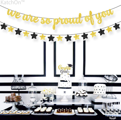 KatchOn, We are So Proud of You Banner - 10 Feet No DIY | Glitter Grad Banners, Graduations Garland, 2026 Graduation Decorations | We are Proud of You Banners, 2026 Graduation Party Decorations