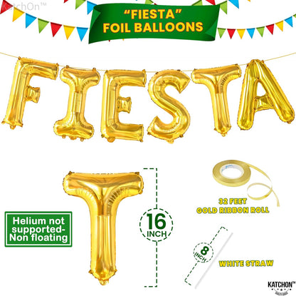 KatchOn, Fiesta Party Decorations - Pack of 14 | Taco Balloons, Fiesta Balloons for Taco Party Decorations | Cactus Balloons, Cinco de Mayo Balloons | Mexican Party Decorations, Fiesta Decorations