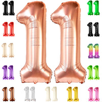 KatchOn, Giant Rose Gold 11 Balloons Number - 40 Inch | Happy 11th BirthdayParty Decorations for Girls | Rose Gold 11 Balloon for 11 Year Old Girl Birthday Decorations | Anniversary Supplies