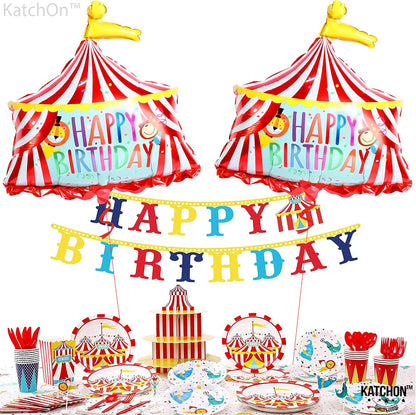 Katchon, Circus Tent Carnival Balloons - Gaint 30 Inch, Pack of 2 | Carnival Theme Party Decorations | Circus Balloons for Carnival Decorations | Birthday Party decorations | carnival Games
