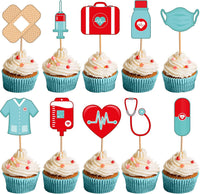 Katchon, Nurse Cupcake Toppers 2026 - Pack of 30 | Nurse Party Decorations | Medical Cake Decorations | Nurse Themed Party Decorations | 2026 Graduation Decorations