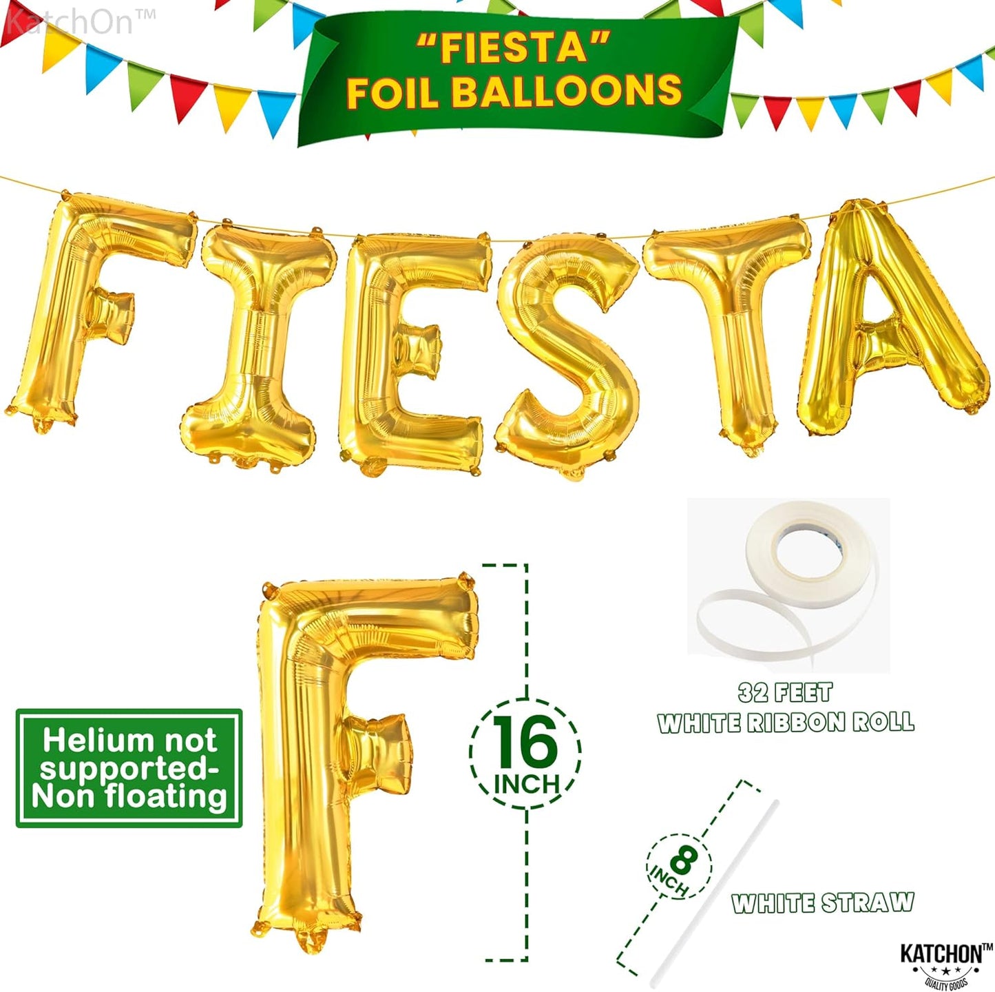 KatchOn, Fiesta Party Decorations - Huge Set of 37 | Taco Balloons, Fiesta Balloons for Taco Party Decorations | Cactus Balloons, Cinco de Mayo Balloons | Mexican Party Decorations, Fiesta Decorations