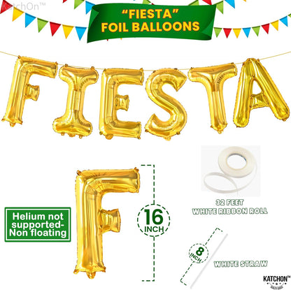 KatchOn, Fiesta Party Decorations - Huge Set of 37 | Taco Balloons, Fiesta Balloons for Taco Party Decorations | Cactus Balloons, Cinco de Mayo Balloons | Mexican Party Decorations, Fiesta Decorations