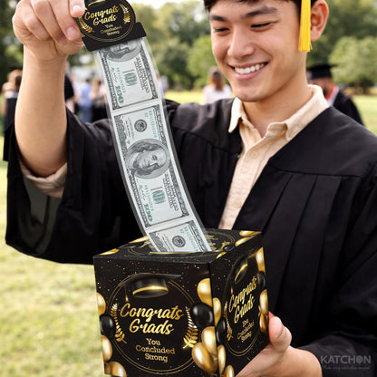 KatchOn, Graduation Cash Gift Pull Box - Congrats Grad Money Box for Cash Gift | Graduation Money Box | Graduation Gifts | Graduation Decorations 2026, Class of 2026 Gifts
