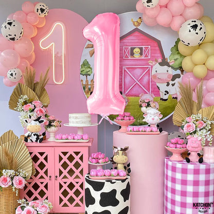 KatchOn, Light Pink 1 Balloon Number - 40 Inch | Number 1 Balloons for 1st Birthday Party | Pink Number Balloons, First Birthday Decorations For Girl | 1 Balloon for Happy Anniversary Decorations