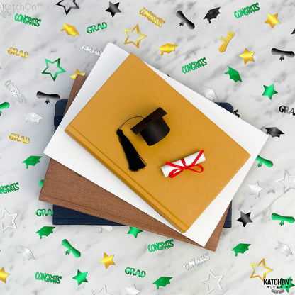 Graduation Decorations 2026 | Congrats Grad Confetti 2026 - Pack Of 1000 | Green and Gold Confetti | Graduation Table Decorations | Graduation Confetti 2026 | Graduation Confetti for Table, Katchon