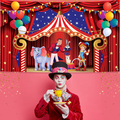 KatchOn, XtraLarge, Circus Banner - 72x44 Inch | Circus Theme Party Decorations, Carnival Decorations for Birthday | Carnival Games Backdrop, Photo Booth Banner for Party Decorations