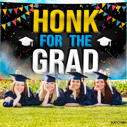 KatchOn, Honk for The Grad Banner - Xtralarge, 72x44 Inch | Honk for The Graduate, Graduation Decorations 2026 | Graduation Banner for Graduation Decorations Class of 2026 Graduation Backdrop