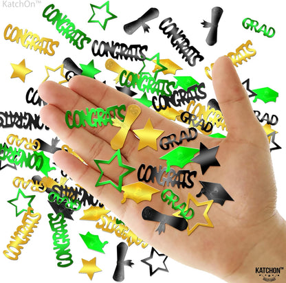 Graduation Decorations 2026 | Congrats Grad Confetti 2026 - Pack Of 1000 | Graduation Confetti class of 2026, Green And Gold | 2026 Graduation Table Decorations, Katchon