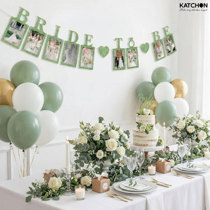 KatchOn, Glitter Green Bride to Be Banner - 10 Feet | Bridal Shower Photo Banner, Bride to Be Sign for Bridal Shower Decorations | Bachelorette Party Decorations, Engagement Party Decorations