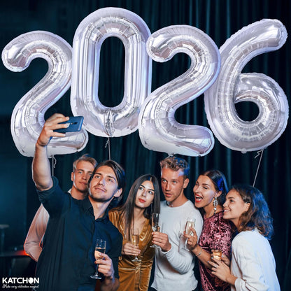 Katchon, Giant Silver 2026 Balloon for Graduation Decorations - 42 Inch | Graduation Balloons | Silver Balloon for Graduations Decorations 2026 | Grad Decorations | Graduations Party Supplies 2026
