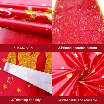 KatchOn, Red and Gold Graduation Tablecloth - 108x54 Inch, Pack of 3 | Congrats Grad Tablecloth | Red and Gold Graduation Decorations 2026 | 2026 Graduation Table Decorations
