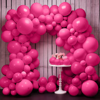 KatchOn, 144 Pcs Fuchsia Pink Balloons Arch Kit - Different Sizes 18, 12, 10, 5 Inches | Birthday Balloons Kit, For Birthday Decorations | Graduation Decorations 2025