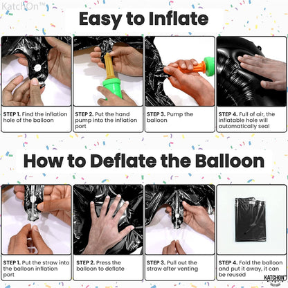 KatchOn, Huge Black 13 Balloon Numbers - 40 Inch | Black 13 Birthday Balloon for 13th Birthday Decorations for Boys | 13th Birthday Decorations for Girls | Official Teenager Birthday Decorations Boy