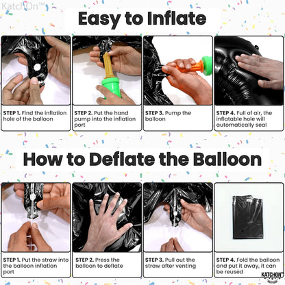 Black Number 38 Foil Balloon - US