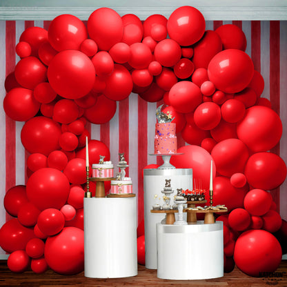 KatchOn, Red Latex Balloon Arch Kit - 18 Inch, Pack of 120 | Graduation Day Balloons | Red Birthday Decorations Balloons | 2025 Graduation Decorations