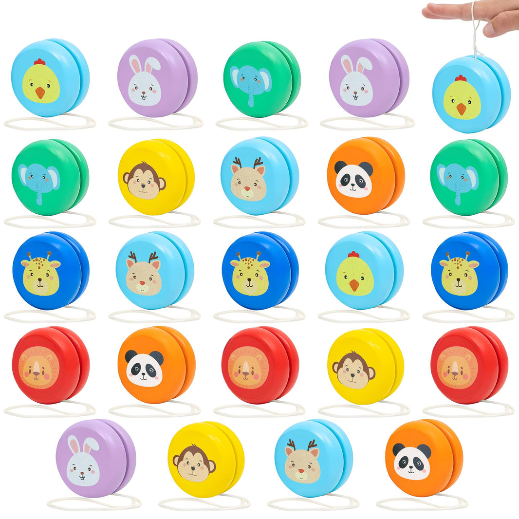 KatchOn, Jungle Animals Kids Party Favors - Pack of 24 | Yo-yos, Yoyo Bulk, Halloween Party Favors | Yoyo for Kids 8-12, Classroom Prizes, Pinata Return Gifts | Goodie Bags Stuffers for Birthday Party