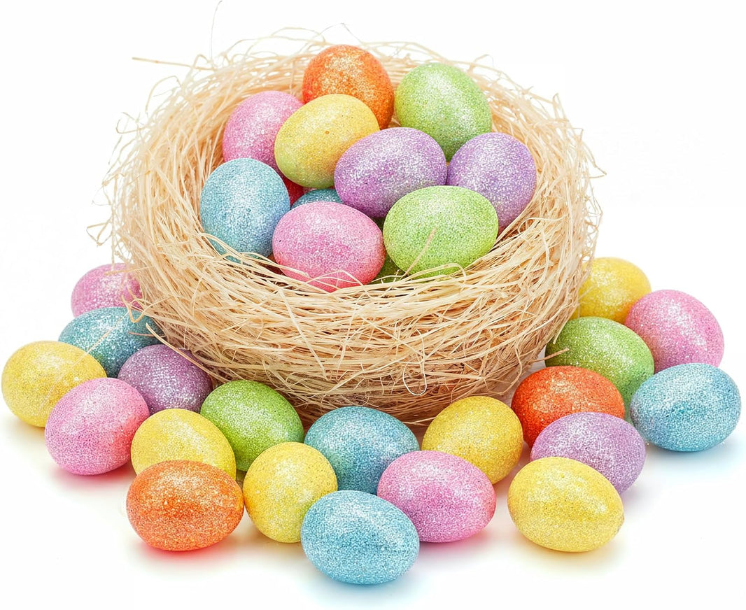 KatchOn, 240 Pc Assorted Mini Easter Eggs Bulk | Colorful Foam Tiny Easter Eggs 1.5×1.8 cm for Crafts | Easter Party Favors, Basket Stuffers | Easter Decorations for Home Decor
