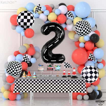 KatchOn, Giant Two Fast Balloons - 40 Inch | Number 2 Balloon for Two Fast Birthday Decorations | Two Fast Party Decorations, 2 Fast Birthday Decorations | Two Fast Two Curious Birthday Decorations
