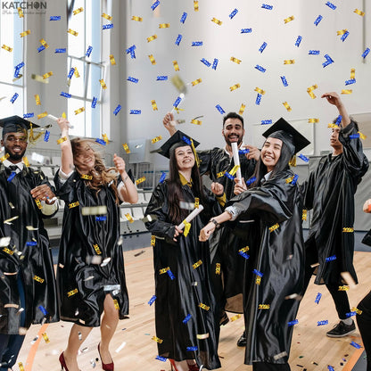 Graduation Confetti 2026 | Blue and Gold Confetti - Pack of 500 | Graduation Confetti for Table, 2026 Graduation Table Decorations, Graduation Table Decorations, KatchOn