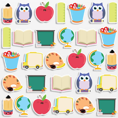 KatchOn, 600 Pcs Back to School Sticky Notes - 30 Pack | Fun Shaped Memo Pads with Pencil, Ruler, Blackboard, Owl Designs | Classroom Supplies, School, Office, Notepads, Teacher Stationery | Classroom Decor