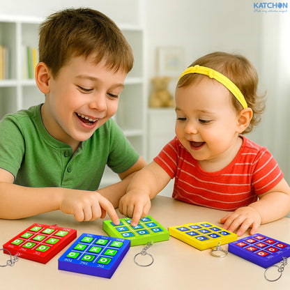 KatchOn Tic Tac Toe Game Keychains - Pack of 24 | Christmas Party Favors for Kids 4-8, 8-12, Thanksgiving Goodie Bag Stuffers, Travel Games for Kids, Classroom Prizes | Christmas Gifts for Kids