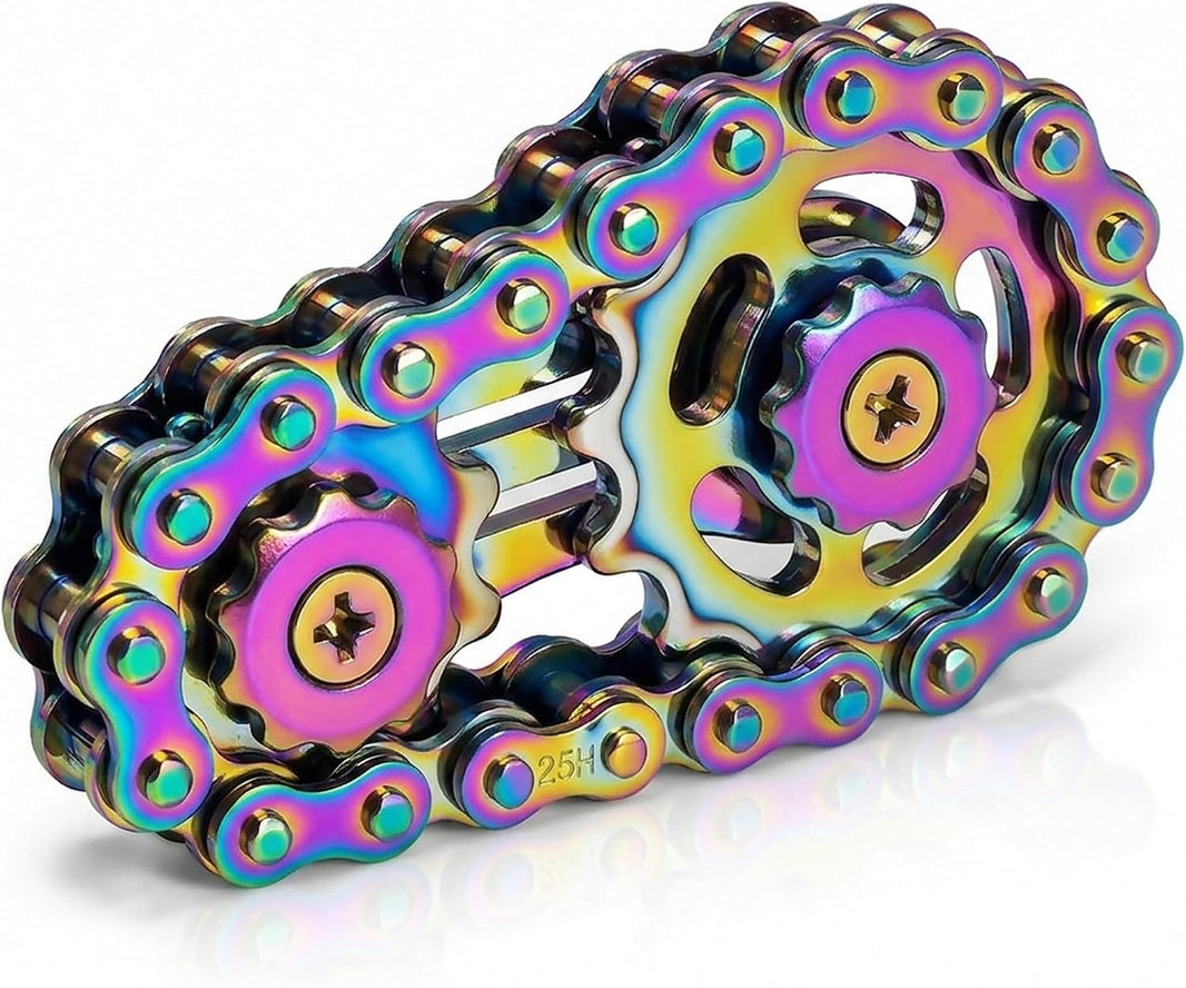 KatchOn, Metal Fidget Spinner Toys for Teens Boys - Adults Bike Chain Roller Gadgets ADHD Figette Anxiety Stress Relief Items Quiet Figet Desk Offices EDC Men Goodie Bag Stuffers, Pinata Stuffers