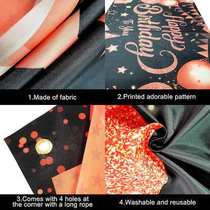 KatchOn, Happy 1st Birthday Banner - 72x44 Inch, Xtralarge | Blue and Silver First Birthday Backdrop for first Birthday Decorations for Boys | Happy Birthday Banner, 1st Birthday Decorations