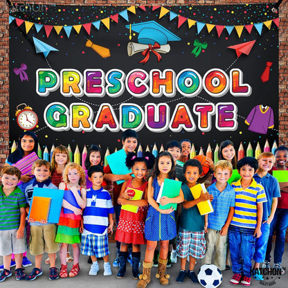 KatchOn, Preschool Graduation Banner - 72x44 Inch | Preschool Graduation Decorations 2026 | Kindergarten Grad Decoration | Congratulations Graduate Banner | Congrats Grad | Grad Party