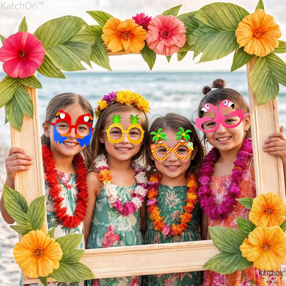 KatchOn Tropical Hawaiian Photo Booth Props, Pack of 12 | Hawaiian Party Decoration | Luau Photo Booth Props, Aloha Party Decoration, Summer Party Decorations