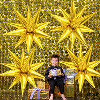 KatchOn, Gold Spike Balloon Foil - Big 26 Inch, Pack of 50 | Gold Star Balloons for Birthday, Anniversary, Bachelorette Decorations | Balloons for Thanksgiving, Fall, Halloween Decorations,