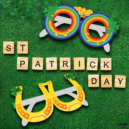 KatchOn, St Patricks Day Glasses - Pack of 12 | Saint Patricks Day Glasses for St Patricks Day Decorations | St Patricks Day Photo Booth Props | Shamrock Glasses, St Patricks Day Party Decorations