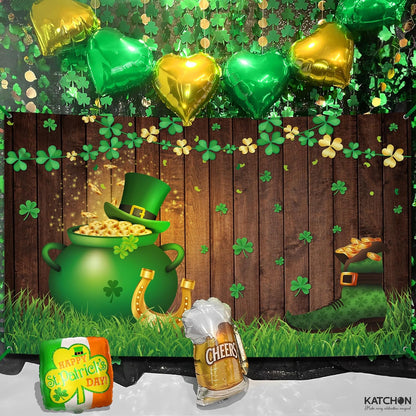 KatchOn, XtraLarge Happy St Patricks Day Banner - 72x44 Inch | St Patricks Day Backdrop for Photography | St Patricks Day Decorations Banners | Saint Patricks Day Banner for St Patricks Day Decor