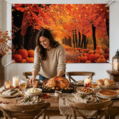 Katchon, 5.91 X 3.61 ft, Fall Maple Leaves Banner, Fall Decorations