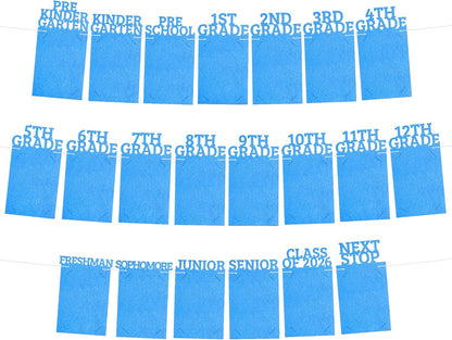 KatchOn, K-12 Graduation Photo Banner 5x7 - Large, 10 Feet | Kindergarten Grad Backdrop, Blue Decorations Class of 2026 | Grad Picture Display for Graduation Decorations 2026