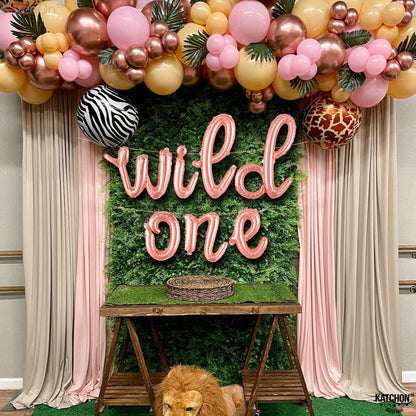 KatchOn Big Rose Gold Wild One Balloons - 16 Inch | Rose Gold First Birthday Decorations