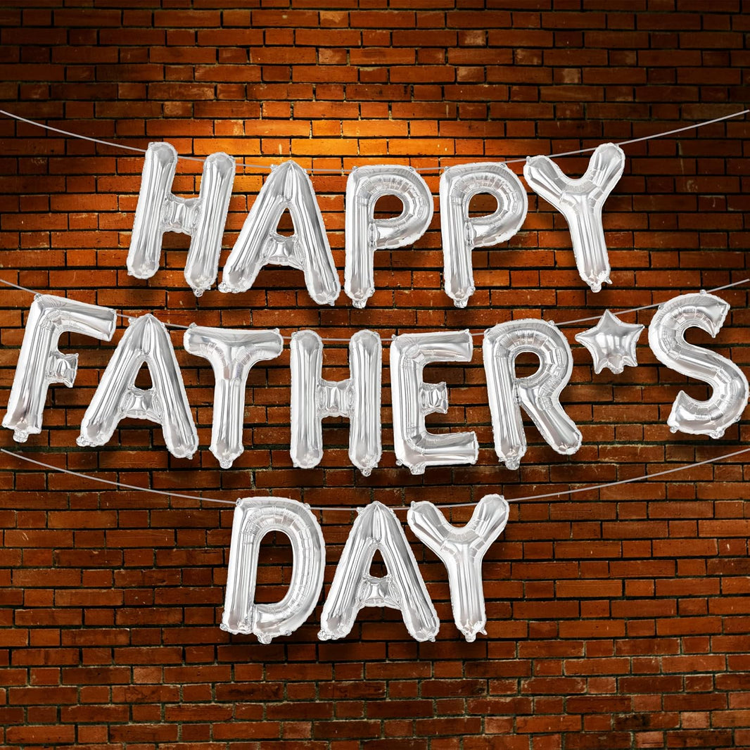 KatchOn, Happy Fathers Day Balloon – 16-Inch | Happy fathers day banner for Fathers Day Decorations | Fathers Day Sign for father's day decorations | Photo Booth Backdrop