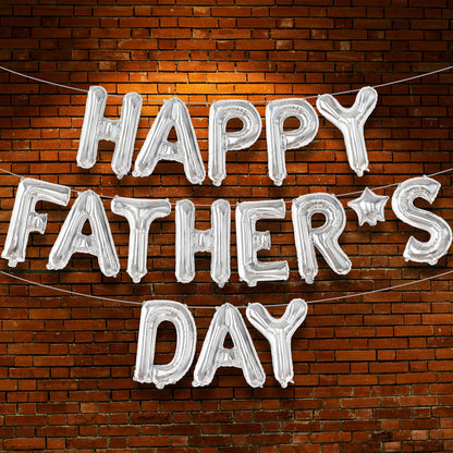 KatchOn, Happy Fathers Day Balloon – 16-Inch | Happy fathers day banner for Fathers Day Decorations | Fathers Day Sign for father's day decorations | Photo Booth Backdrop