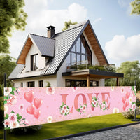 KatchOn, Love Valentines Day Banner - XtraLarge, 120x20 Inch | Valentine Yard Banner for Valentines Day Decorations Outdoor | Valentines Banner, Outdoor Valentines Decorations | Valentines Day Decor