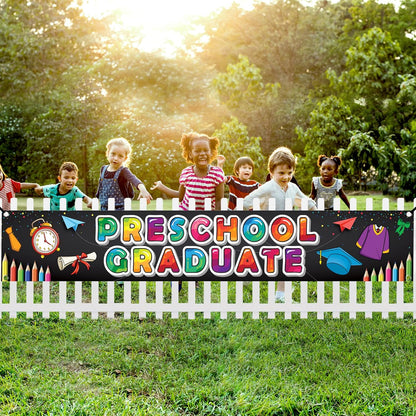 KatchOn, Preschool Graduation Banner 2024-120x20 Inch | Preschool Graduation Yard Sign 2026 | Preschool Graduation Decorations 2026 | Prek Graduation Banner for Prek Graduation Decorations