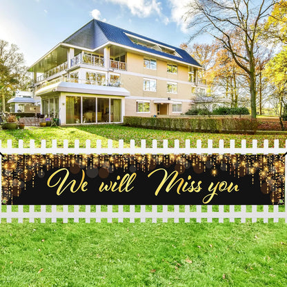 KatchOn, We Will Miss You Banner - 120x20 Inch | We Will Miss You Decorations | Graduation Yard Banner 2026 for Graduation Decorations for Class of 2026 | Farewell Banner, Farewell Decorations Party