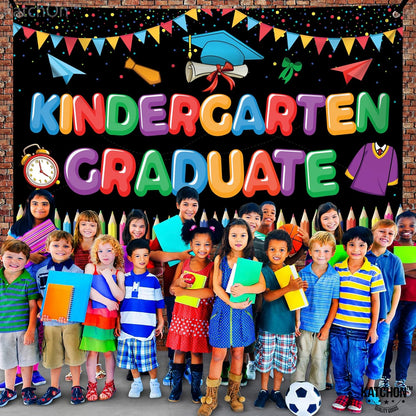 KatchOn, Cute Kindergarten Graduate Banner - Large, 72x44 Inch | Kindergarten Graduation Decorations Class of 2026 | Kindergarten Graduation Backdrop, Kindergarten Graduation Decorations 2026