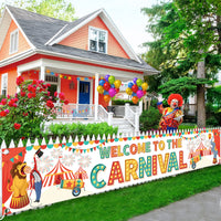 KatchOn, XtraLarge Welcome to the Carnival Banner - 120x20 Inch | Carnival Decorations for carnival Games for Party | Circus Theme Party Decorations