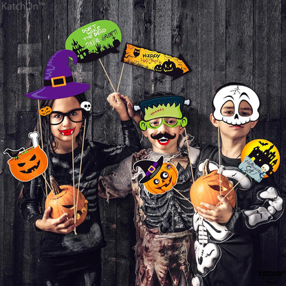 KatchOn Halloween Photo Booth Props, Pack of 56