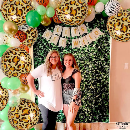 KatchOn, Leopard Balloons for Birthday Party - Big 22 Inch, Pack of 6 | Cheetah Balloons for Cheetah Birthday Decorations | Leopard Print Balloons, Leopard Party Decorations | Cheetah Print Balloons