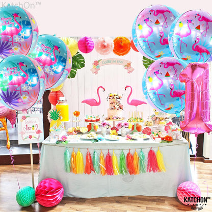 KatchOn 6Pcs Pink Flamingo Balloons 22 Inch, Flamingo Party Decorations | Luau Party Decorations, Flamingo Birthday Decoration, Flamingo Birthday Party Supplies, Summer Party Decorations